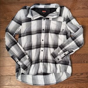 Bass outdoor black & gray flannel - M